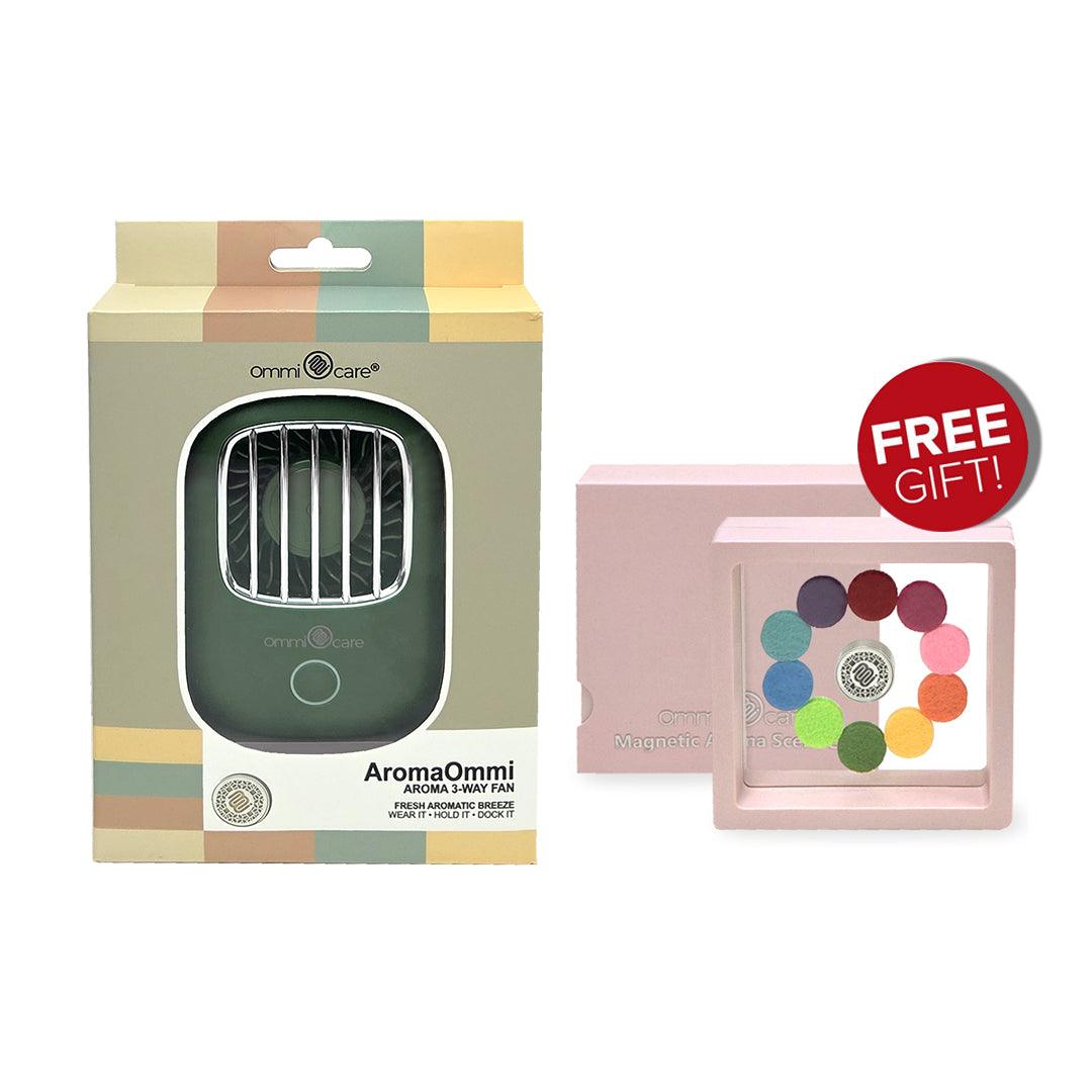 Aroma 3-Way Fan (With scent clip) Hold in hand / Wear around the Neck / Set on a desk
