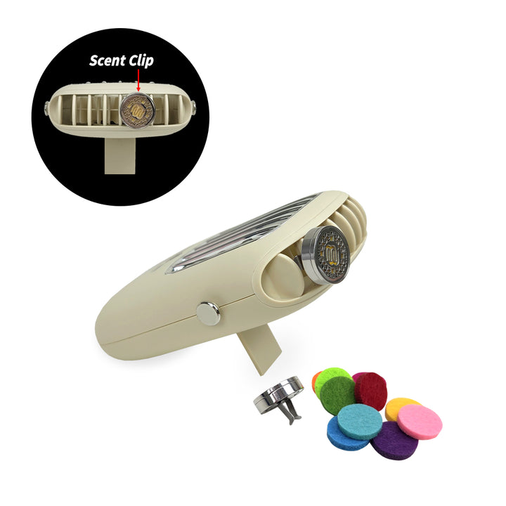 Aroma 3-Way Fan (With scent clip) Hold in hand / Wear around the Neck / Set on a desk