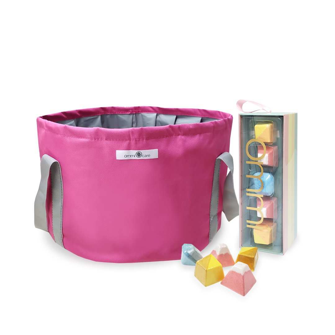 Foot Spa Ommi Bundle Set - Peach Red - Ommi Care