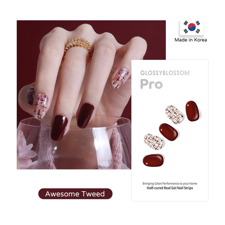 Glossy Blossom Semi-cured Real Gel Nail Strips