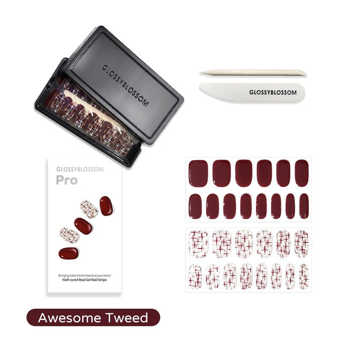 Glossy Blossom Semi-cured Real Gel Nail Strips