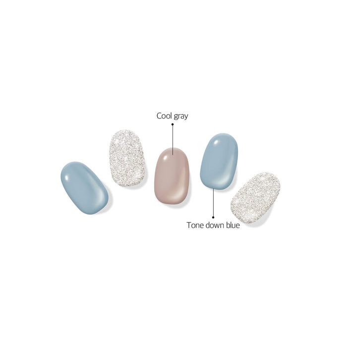 Glossy Blossom Semi-cured Real Gel Nail Strips