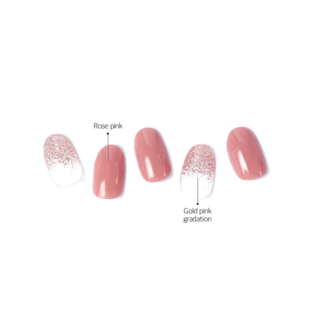 Glossy Blossom Semi-cured Real Gel Nail Strips