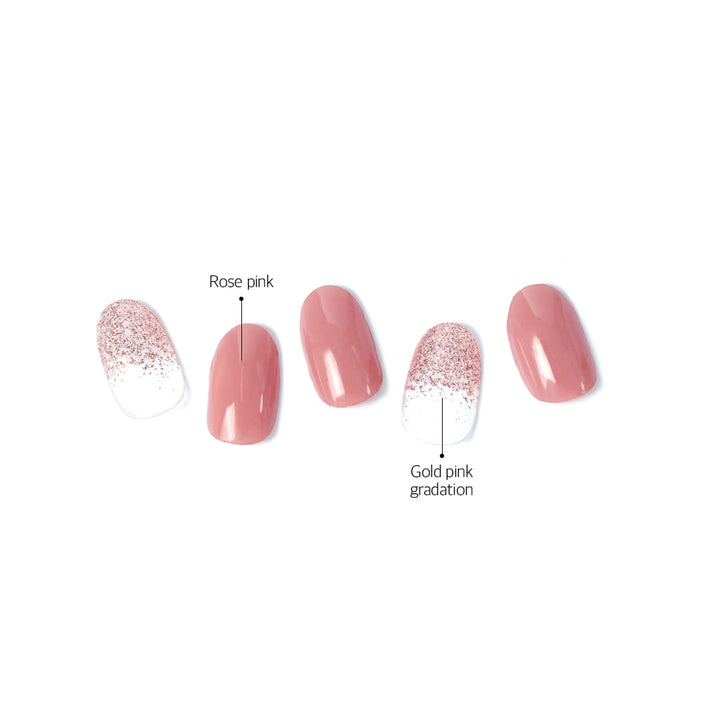Glossy Blossom Semi-cured Real Gel Nail Strips