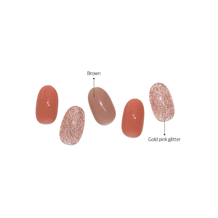 Glossy Blossom Semi-cured Real Gel Nail Strips