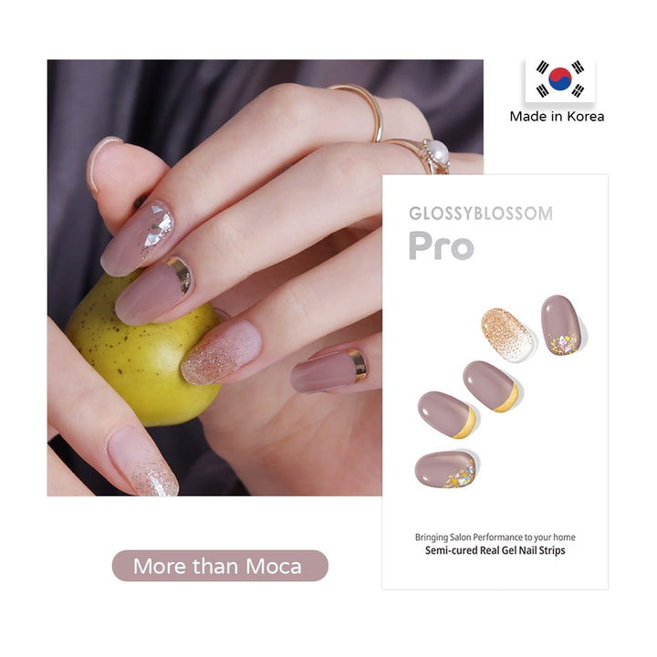 Glossy Blossom Semi-cured Real Gel Nail Strips