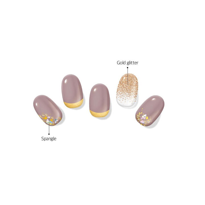 Glossy Blossom Semi-cured Real Gel Nail Strips