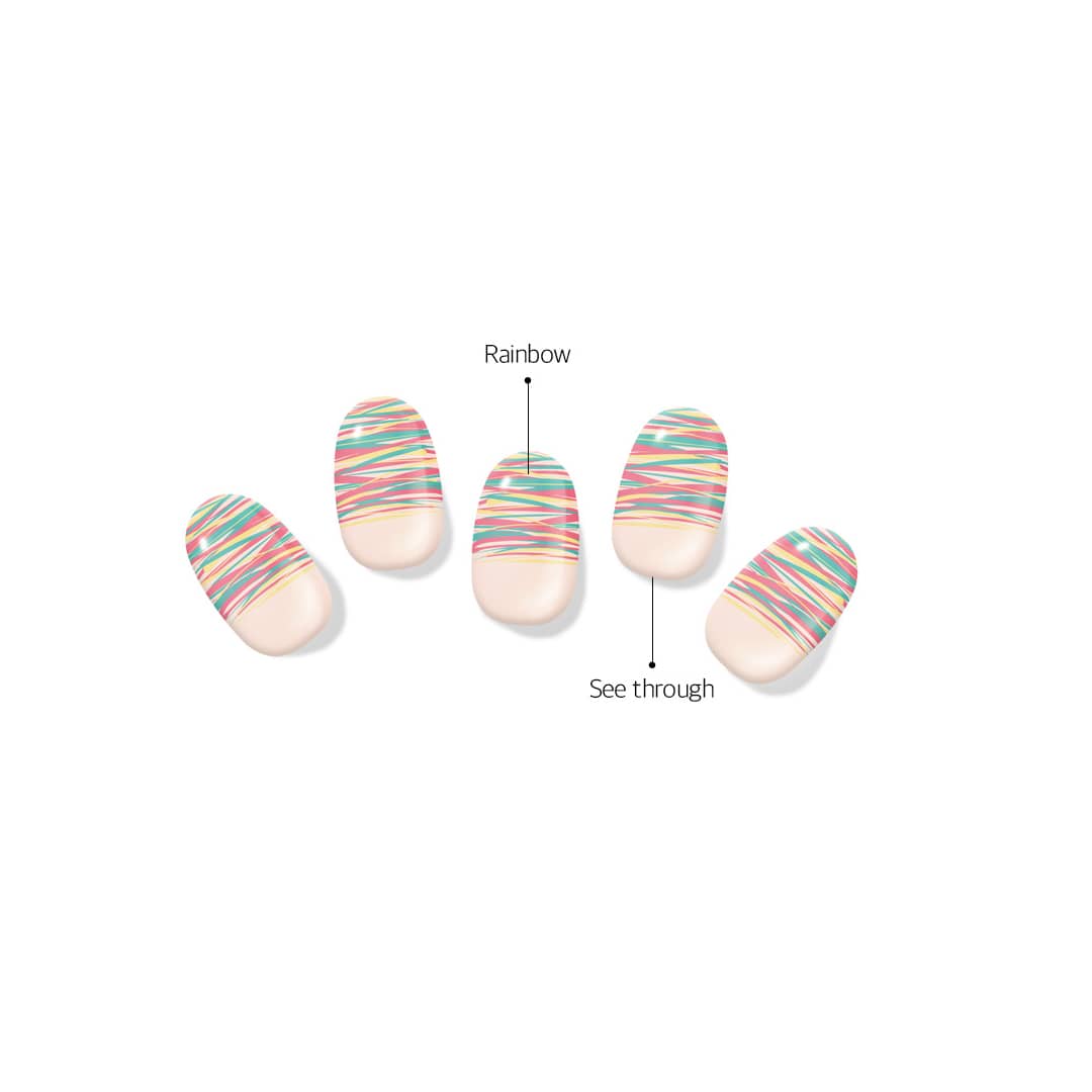 Glossy Blossom Semi-cured Real Gel Nail Strips